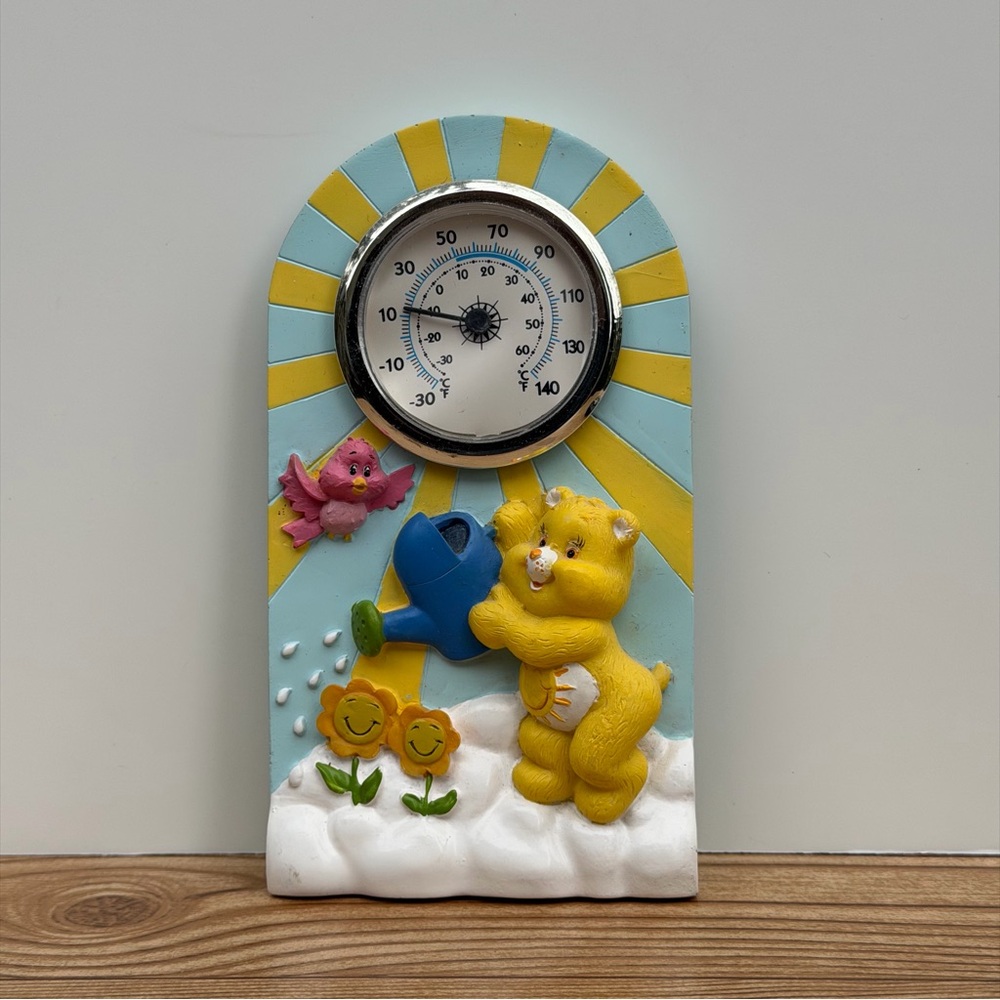 Care Bears Funshine Bear Thermometer Vintage 2004 Wall Decor